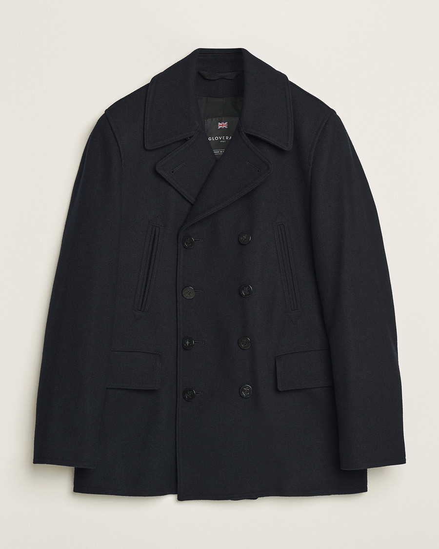 Hombres | Abrigos y chaquetas | Gloverall | Churchill Reefer Peacoat Navy
