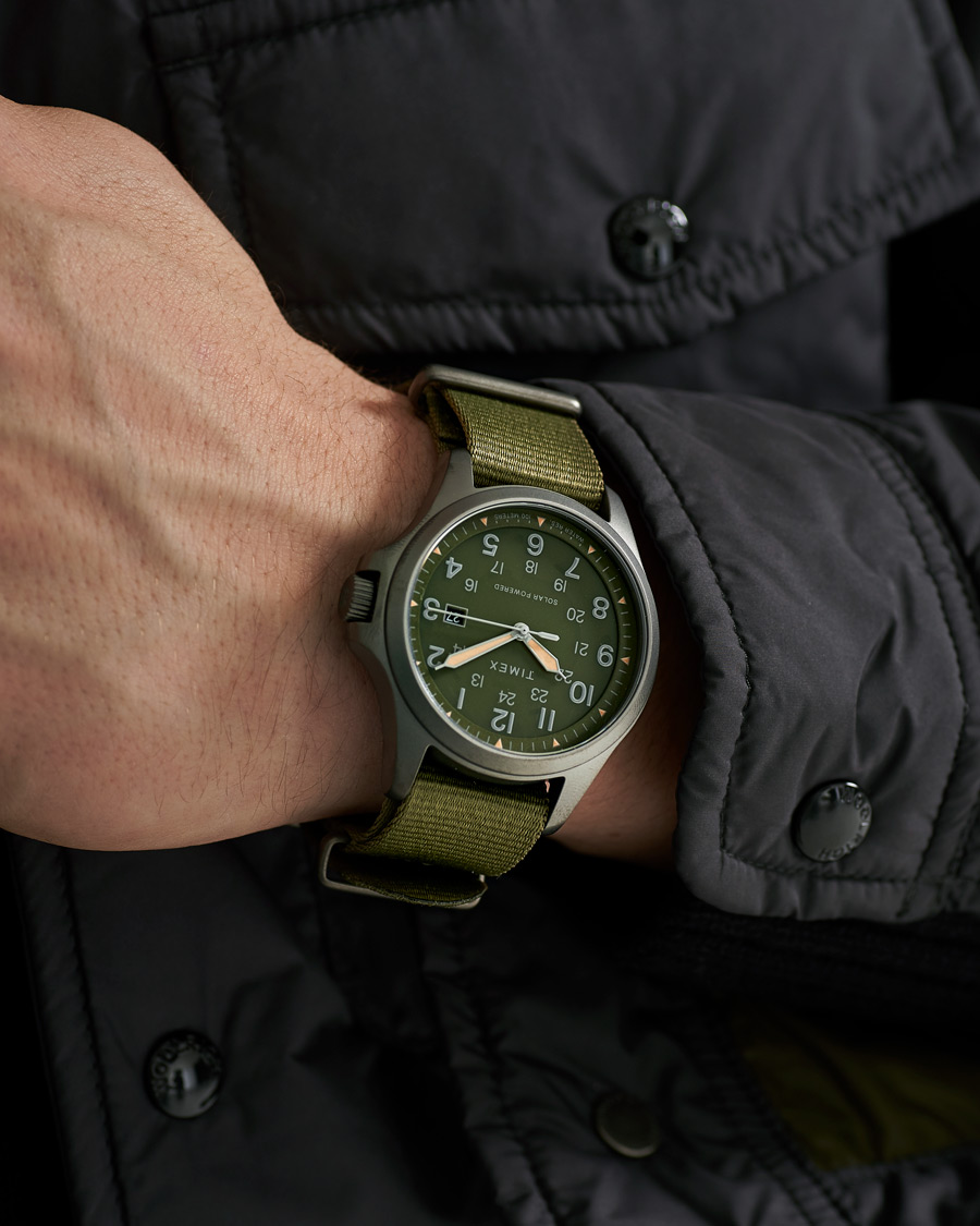 Hombres | Correa de tela | Timex | Field Post Solar Watch 41mm Green Dial