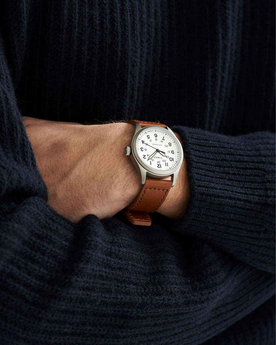 Hombres | Timex Field Post Mechanical Watch 38mm White Dial | Timex | Field Post Mechanical Watch 38mm White Dial