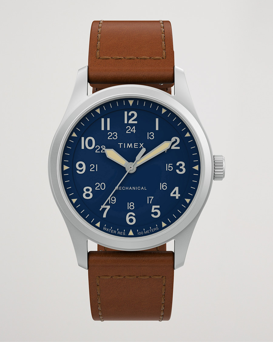 Hombres | Timex Field Post Mechanical Watch 38mm Blue Dial | Timex | Field Post Mechanical Watch 38mm Blue Dial
