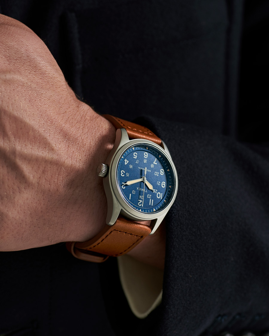 Hombres | Timex Field Post Mechanical Watch 38mm Blue Dial | Timex | Field Post Mechanical Watch 38mm Blue Dial