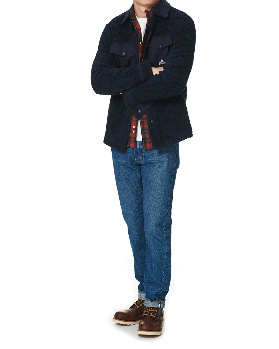 Hombres | Camisas | Holubar | M155 Fleece Overshirt Dark Blue