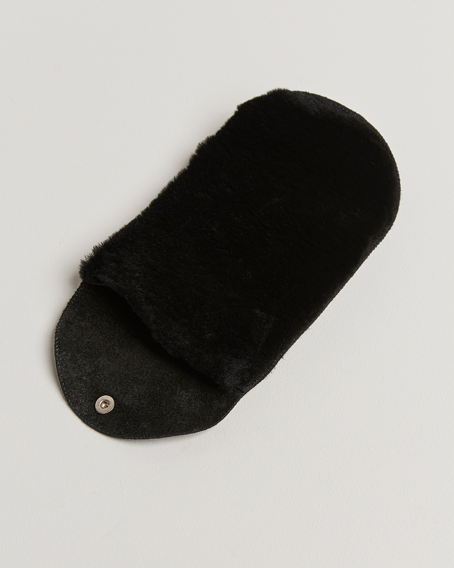 Hombres | John Lobb Grain Leather Buffing Glove Black Fur | John Lobb | Grain Leather Buffing Glove Black Fur