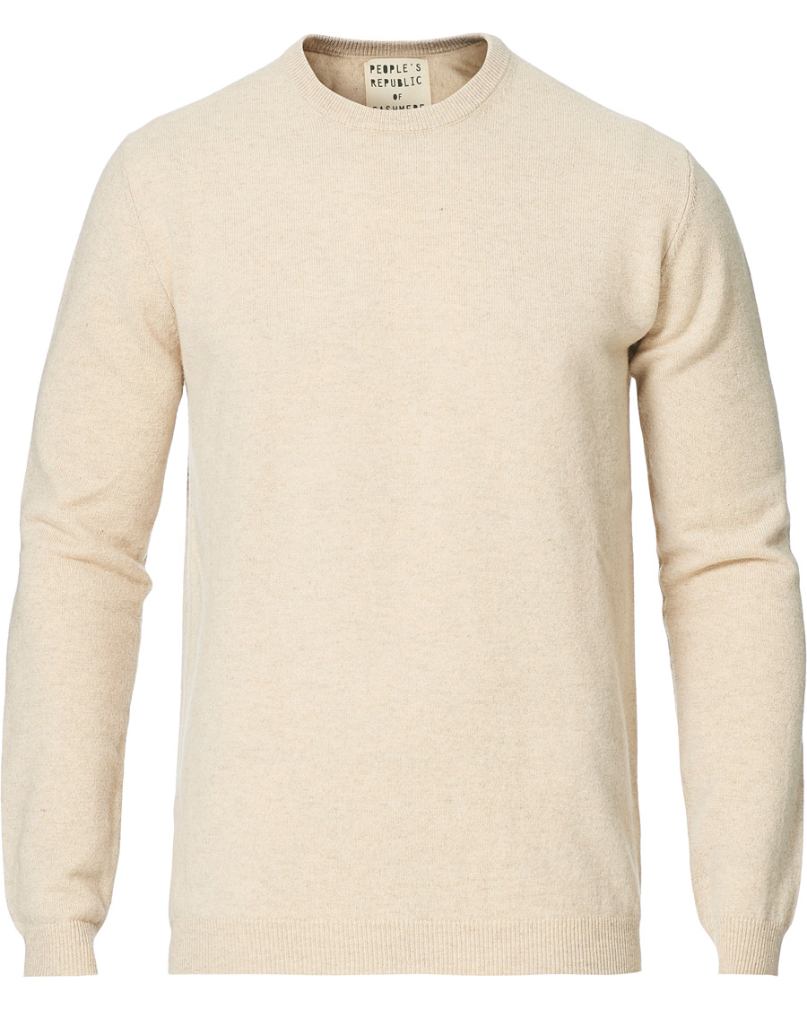 Hombres | Jerséis y prendas de punto | People's Republic of Cashmere | Cashmere Roundneck Oatmilk