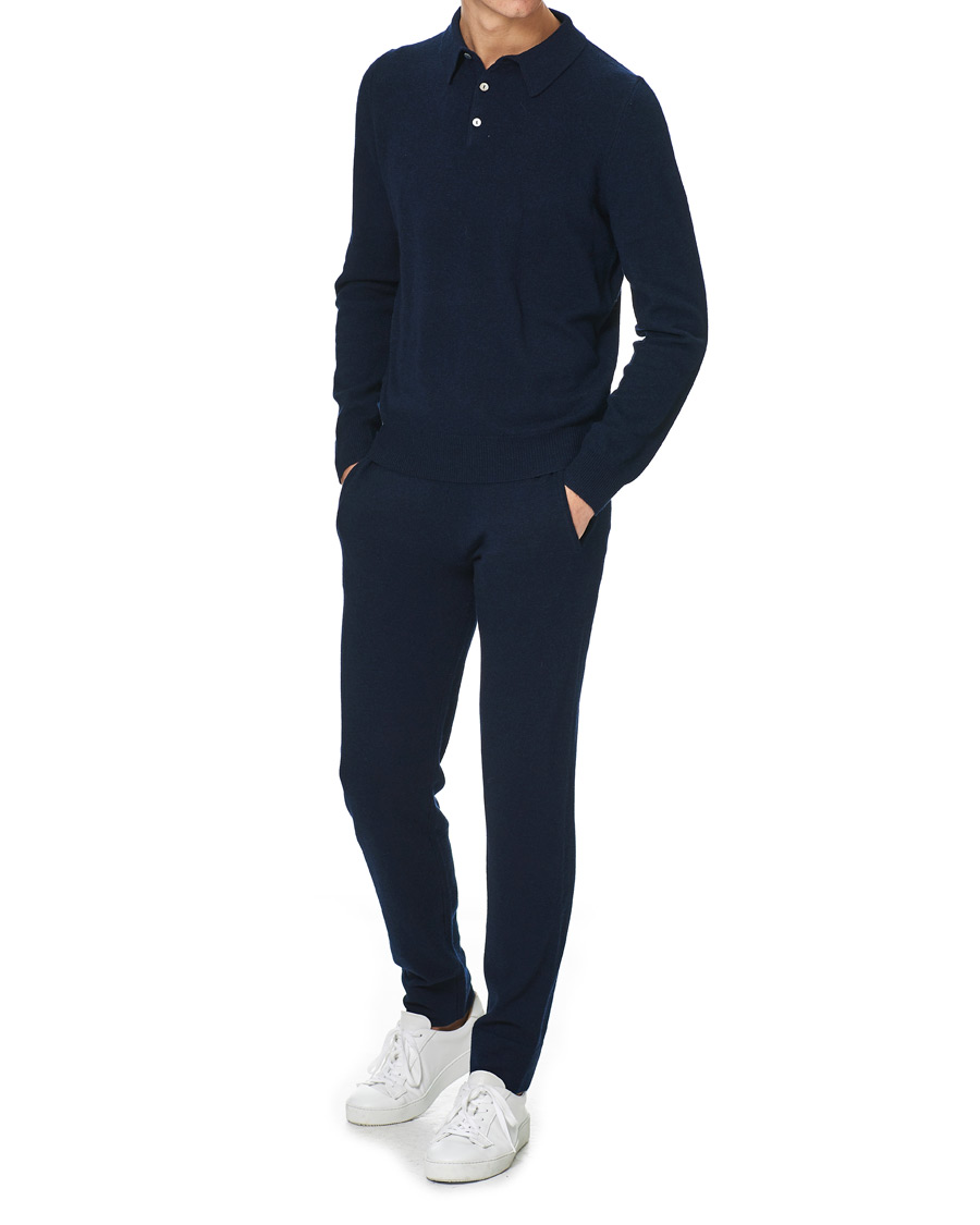 Hombres | Pantalones | People's Republic of Cashmere | Cashmere Sweatpants Navy