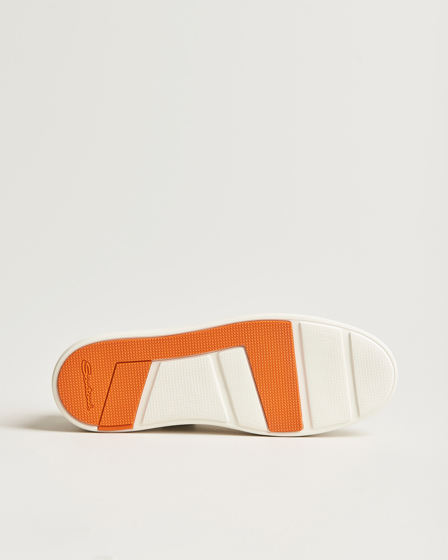Hombres | Zapatillas | Santoni | Low Top Grain Leather Sneaker White Calf