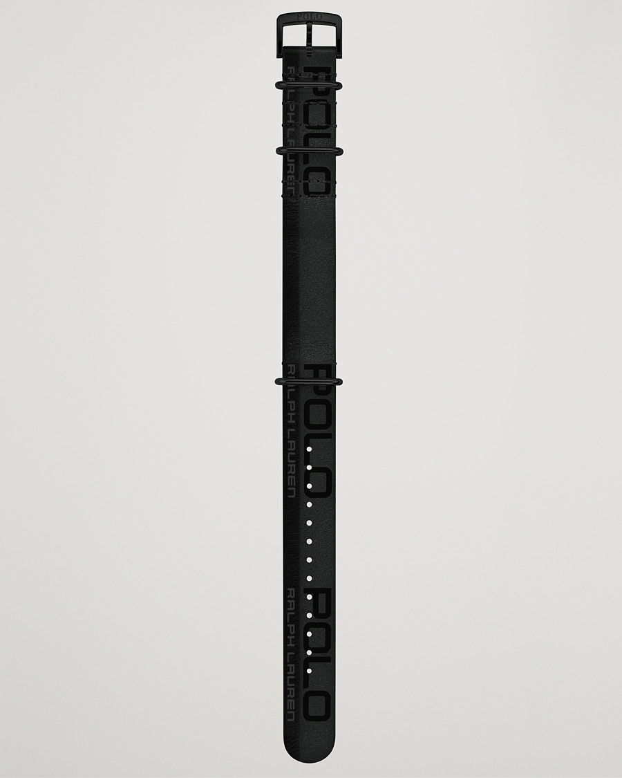 Hombres | Polo Ralph Lauren Leather Sporting Strap Black/Grey | Polo Ralph Lauren | Leather Sporting Strap Black/Grey
