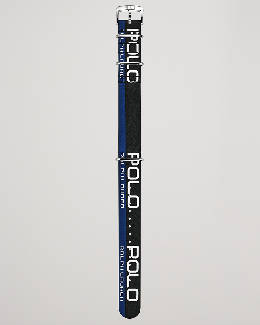 Hombres | Polo Ralph Lauren Leather Sporting Strap Black/Blue | Polo Ralph Lauren | Leather Sporting Strap Black/Blue