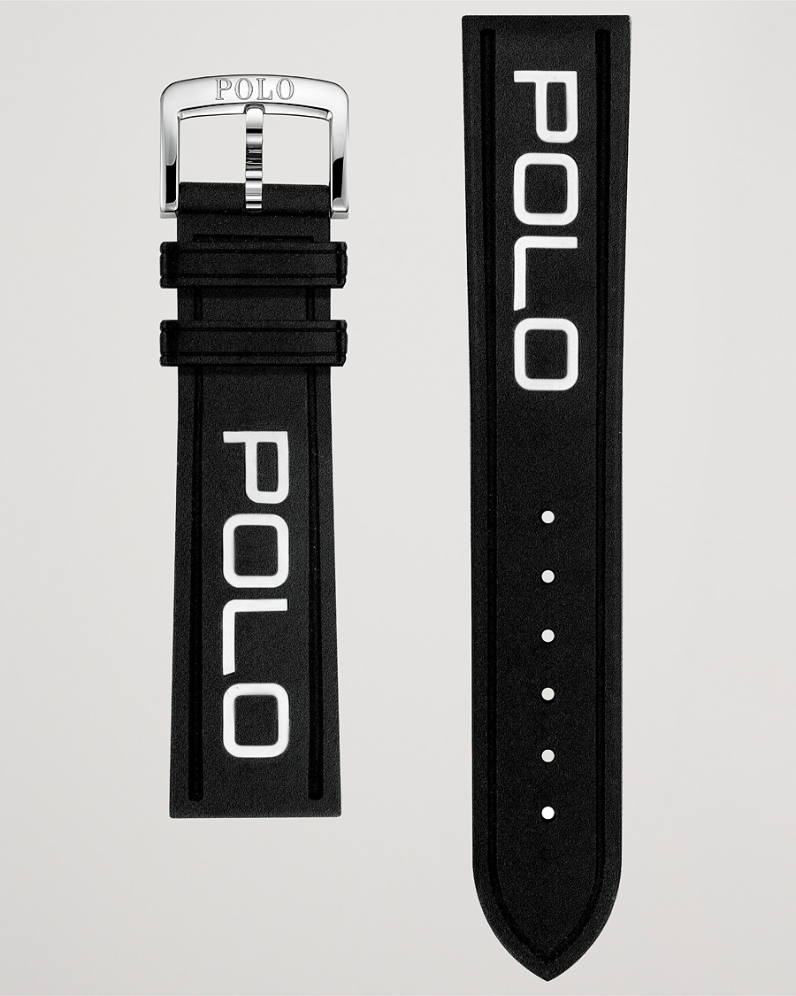 Hombres | Polo Ralph Lauren Sporting Rubber Strap Black/White | Polo Ralph Lauren | Sporting Rubber Strap Black/White