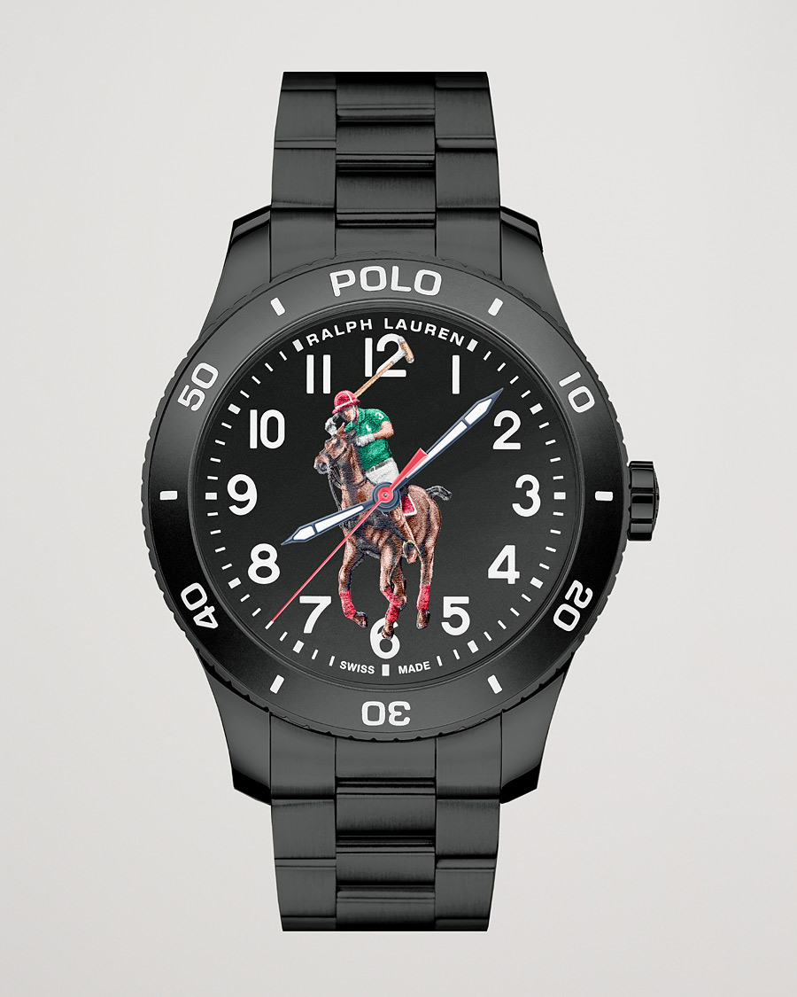 Hombres | Polo Ralph Lauren 42mm Automatic Pony Player Black Dial | Polo Ralph Lauren | 42mm Automatic Pony Player Black Dial