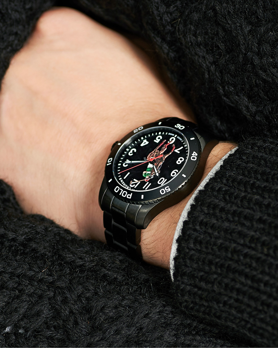 Hombres | Polo Ralph Lauren 42mm Automatic Pony Player Black Dial | Polo Ralph Lauren | 42mm Automatic Pony Player Black Dial