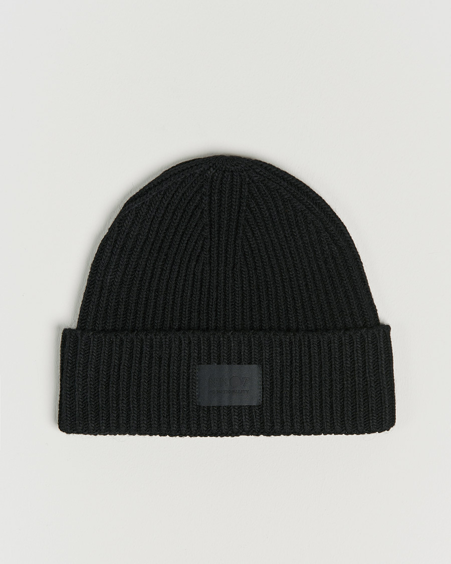 Hombres | NN07 Bob Logo Beanie Black | NN07 | Bob Logo Beanie Black