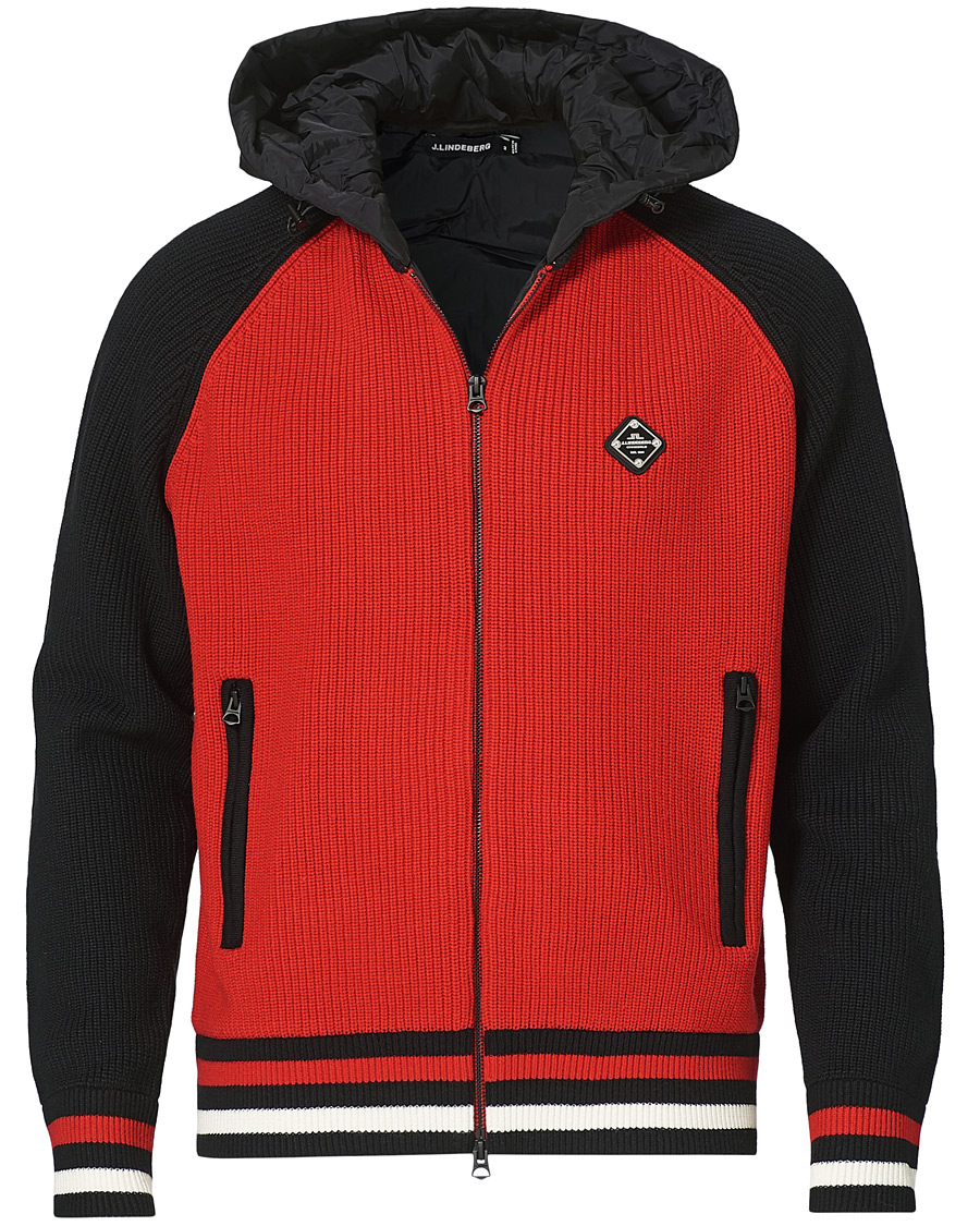 Hombres | Abrigos y chaquetas | J.Lindeberg | Bob Merino Wool Knitted Jacket Black