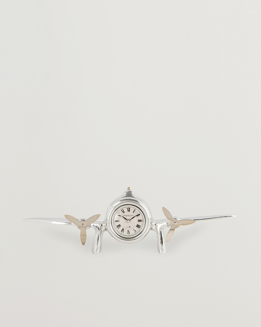 Hombres | Decoración | Authentic Models | Art Deco Flight Clock Silver