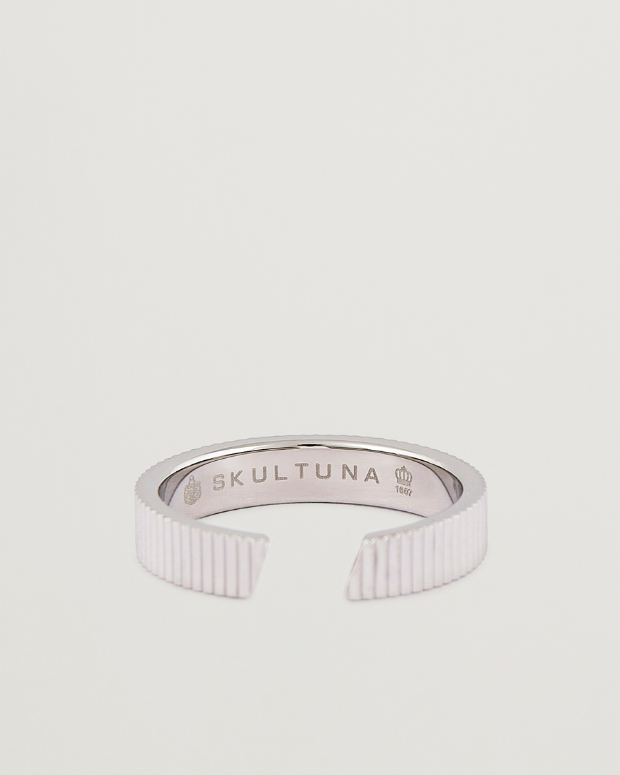 Hombres | Skultuna Ribbed Ring Steel | Skultuna | Ribbed Ring Steel