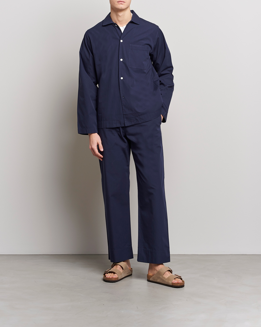 Hombres | Pijamas y batas | Tekla | Poplin Pyjama Shirt True Navy