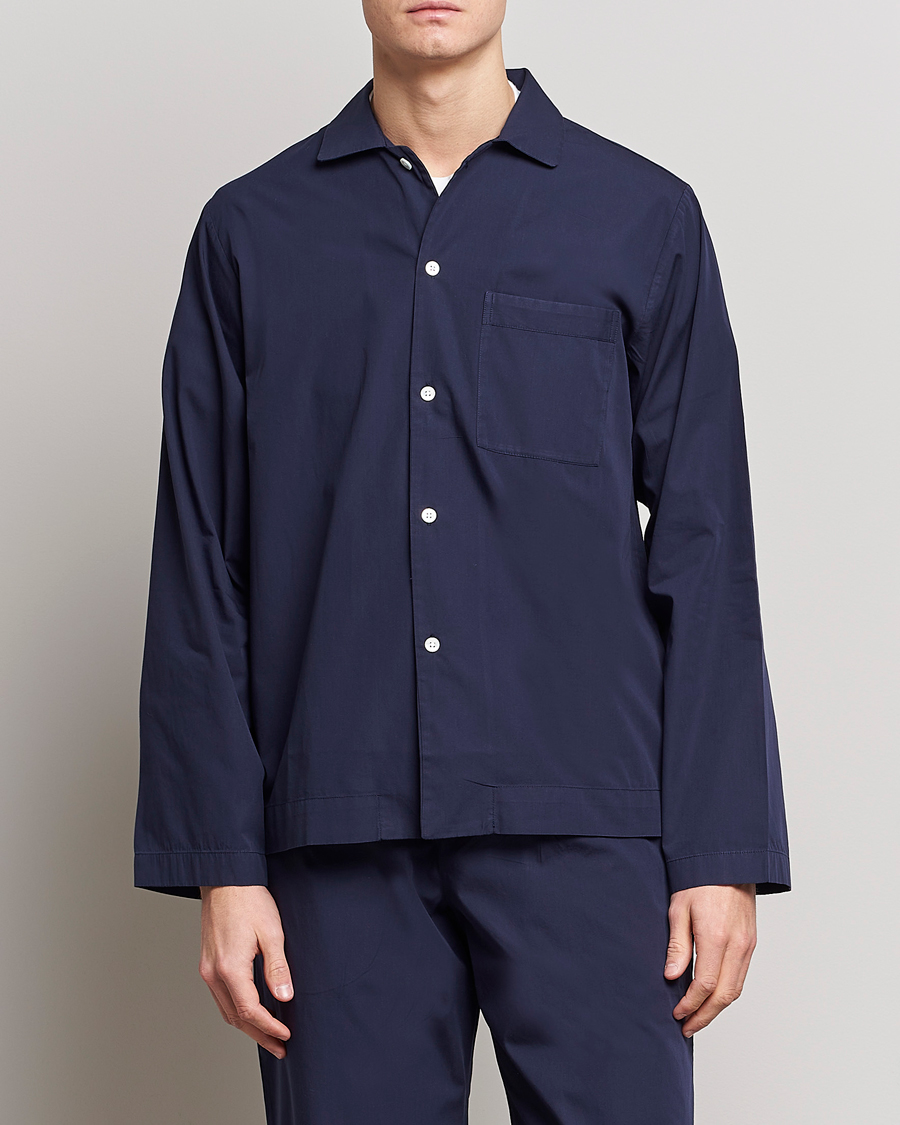 Hombres | Pijamas y batas | Tekla | Poplin Pyjama Shirt True Navy