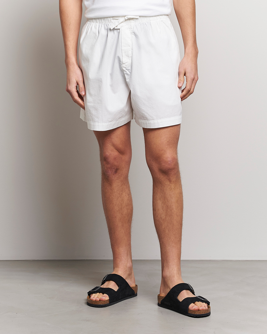 Hombres | Tekla | Tekla | Poplin Pyjama Shorts Alabaster White