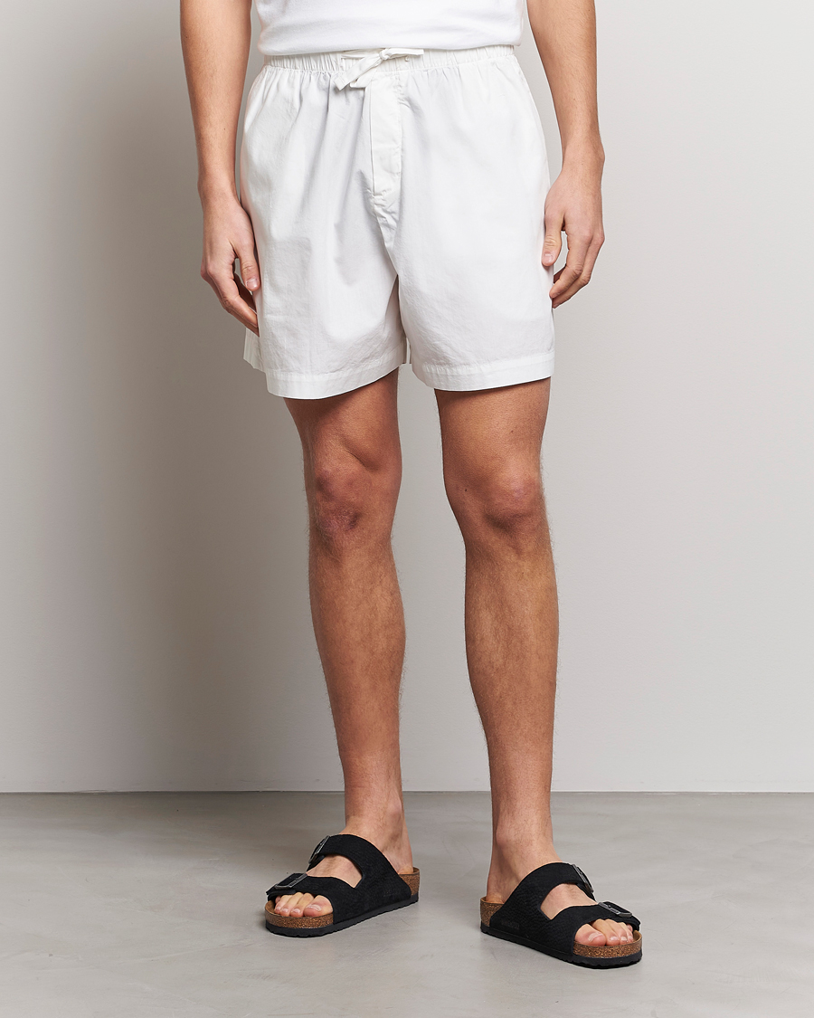 Hombres | Tekla Poplin Pyjama Shorts Alabaster White | Tekla | Poplin Pyjama Shorts Alabaster White