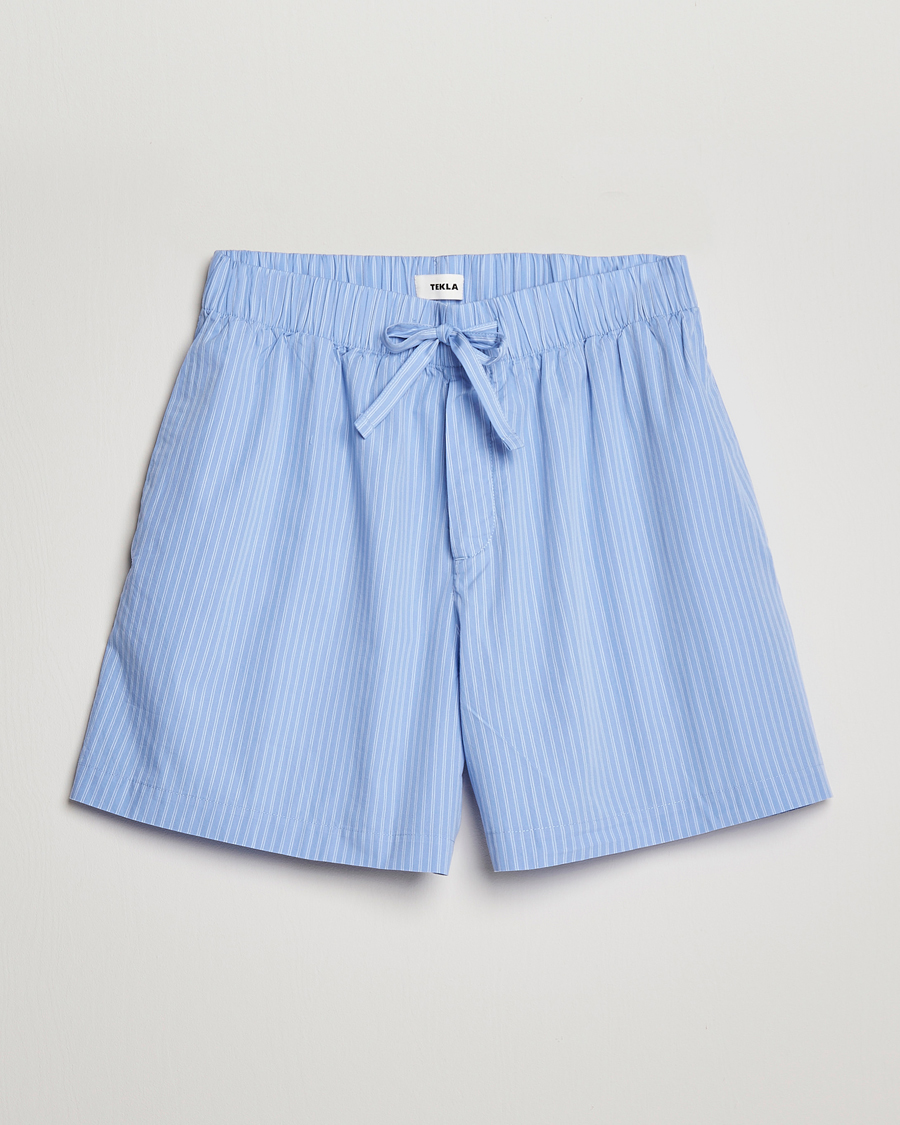 Hombres | Pijamas y batas | Tekla | Poplin Pyjama Shorts Pin Stripes