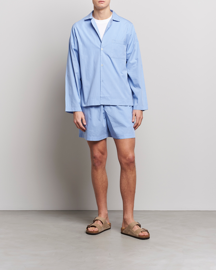 Hombres | Pijamas y batas | Tekla | Poplin Pyjama Shorts Pin Stripes