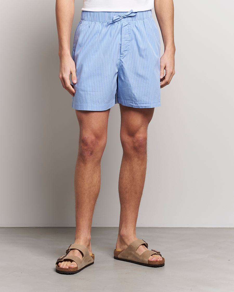 Hombres | Ropa | Tekla | Poplin Pyjama Shorts Pin Stripes