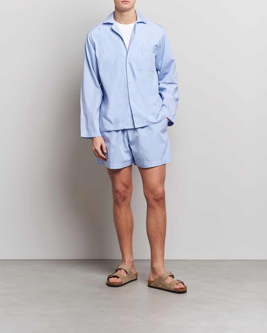 Hombres | Tekla Poplin Pyjama Shorts Light Blue | Tekla | Poplin Pyjama Shorts Light Blue