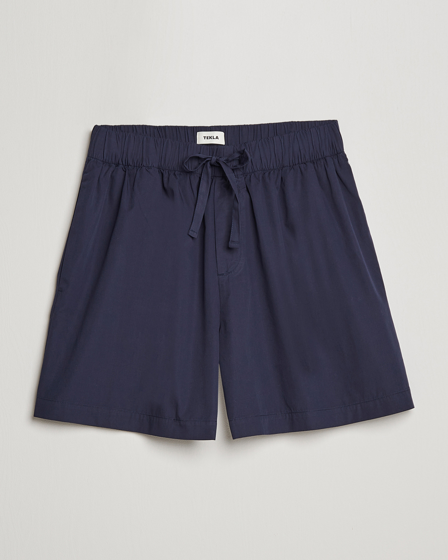 Hombres | Pijamas y batas | Tekla | Poplin Pyjama Shorts True Navy