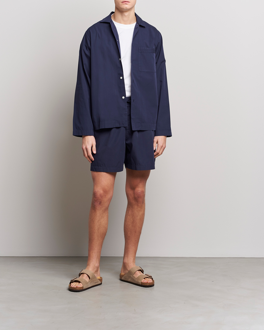 Hombres | Pijamas y batas | Tekla | Poplin Pyjama Shorts True Navy