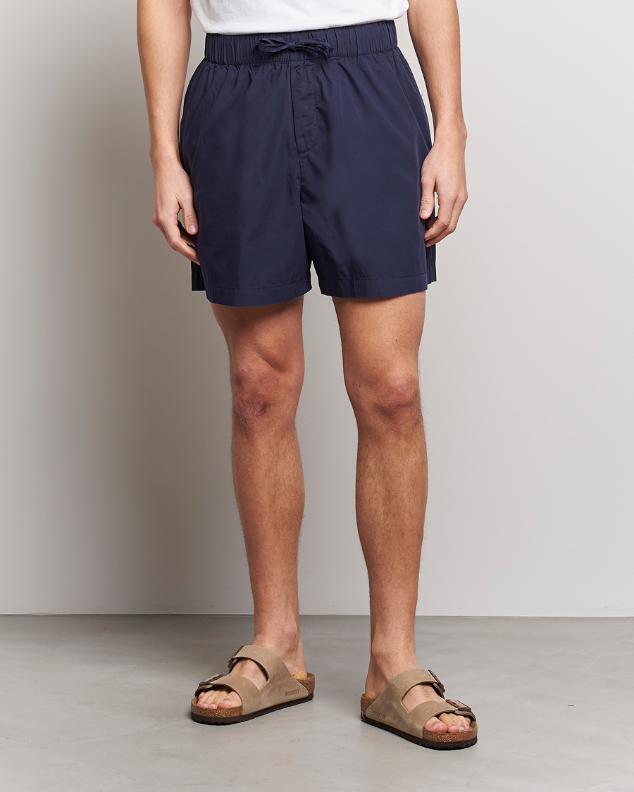 Hombres | Pantalones de pijama | Tekla | Poplin Pyjama Shorts True Navy