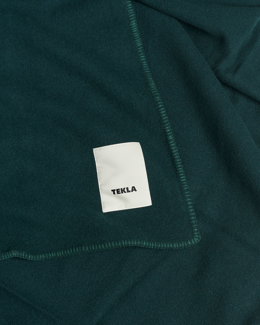 Hombres | Tekla Pure New Wool Blanket Dark Green | Tekla | Pure New Wool Blanket Dark Green