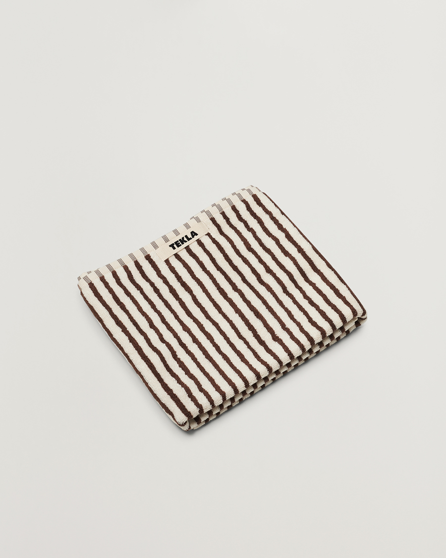 Hombres | Tekla Organic Terry Hand Towel Kodiak Stripes | Tekla | Organic Terry Hand Towel Kodiak Stripes