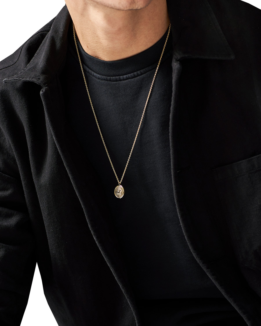 Hombres | Tom Wood Coin Pendand Necklace Gold | Tom Wood | Coin Pendand Necklace Gold