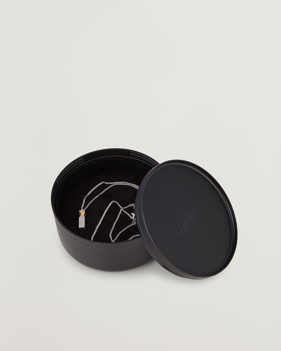 Hombres | Tom Wood Mined Cube Pendant Necklace Silver | Tom Wood | Mined Cube Pendant Necklace Silver