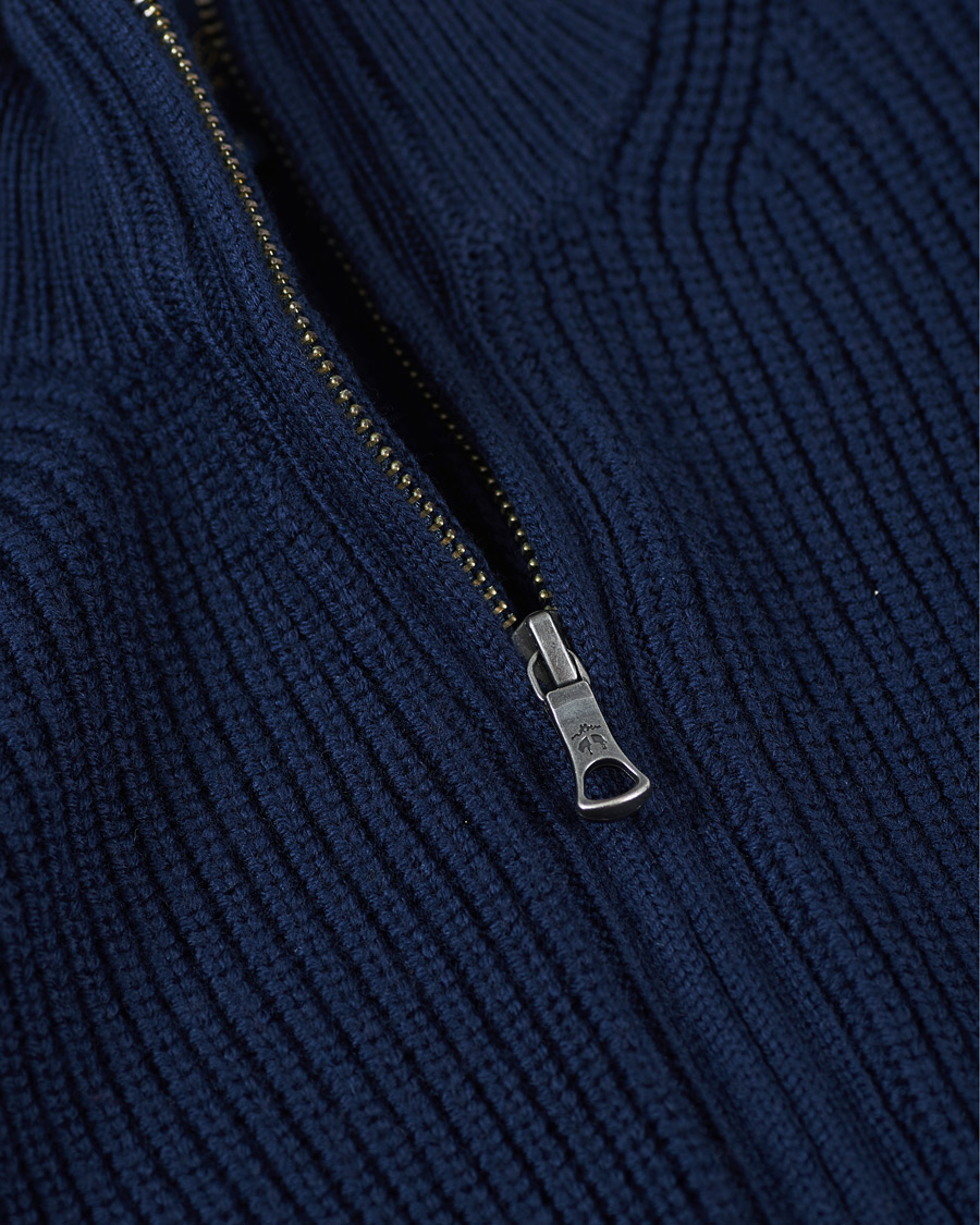 Hombres | Jerséis y prendas de punto | Brooks Brothers | Shaker Stitch Full Zip Navy