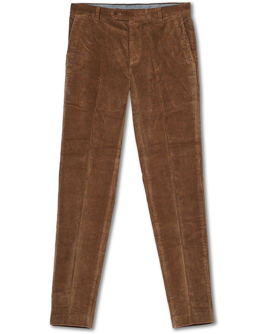 Hombres | Pantalones | Brooks Brothers | Milano Fit Corduroy Trousers Camel