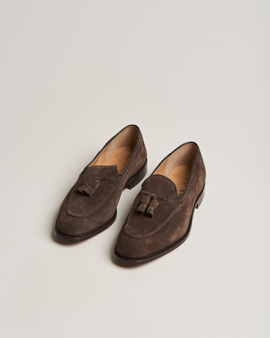Hombres | Zapatos hechos a mano | Church's | Kingsley Suede Tassel Loafer Brown