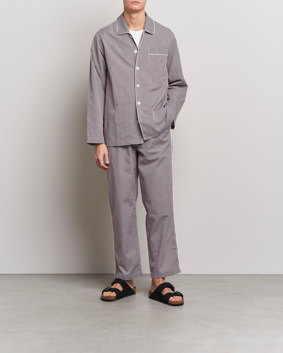 Hombres | Pijamas y batas | Nufferton | Alf Checked Pyjama Set Brown/White