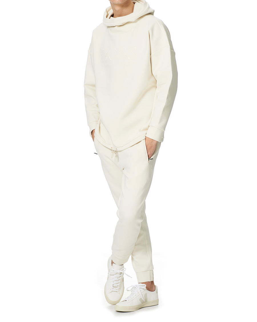 Hombres | Jerséis y prendas de punto | BOSS GREEN | BOSS Athleisure Soody Iconic Logo Hoodie Open White