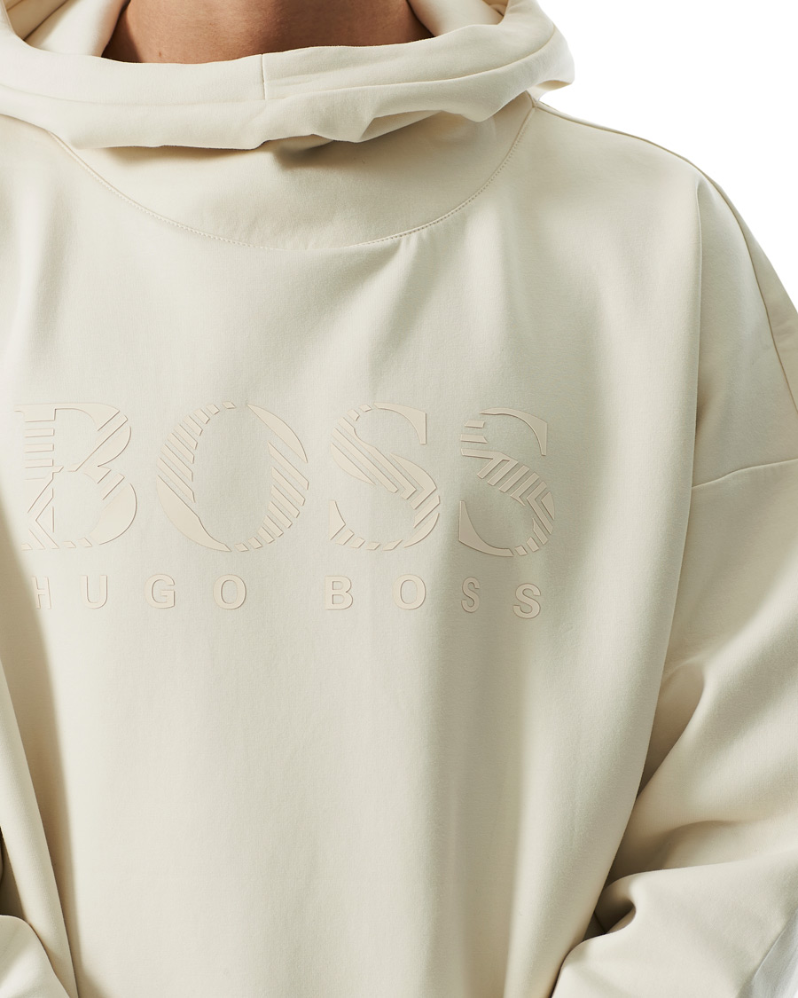 Hombres | Jerséis y prendas de punto | BOSS GREEN | BOSS Athleisure Soody Iconic Logo Hoodie Open White