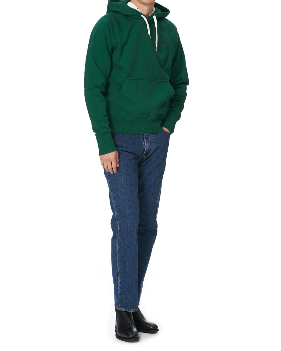 Hombres | Jerséis y prendas de punto | Drake's | Hooded Cotton Sweatshirt Green