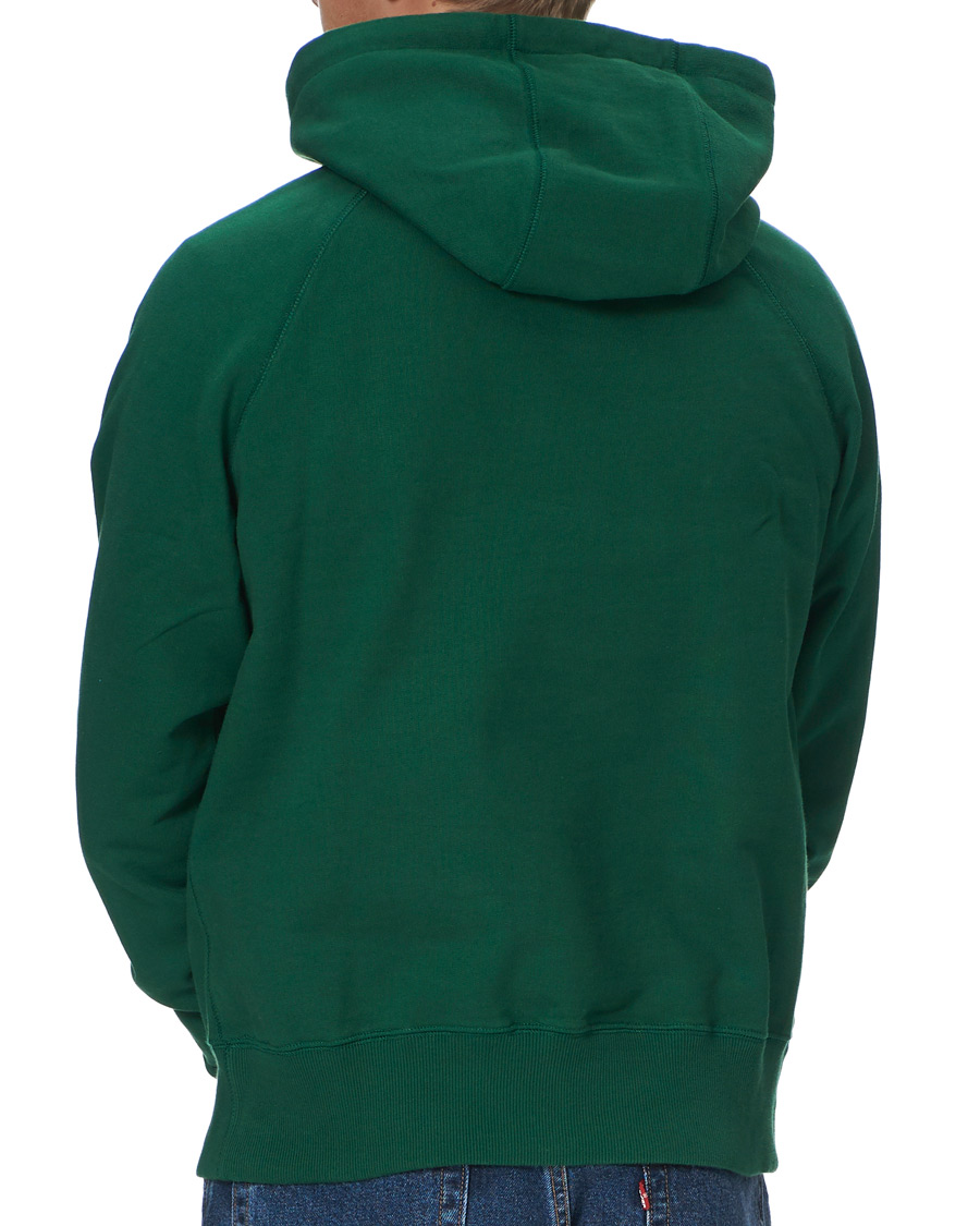 Hombres | Jerséis y prendas de punto | Drake's | Hooded Cotton Sweatshirt Green