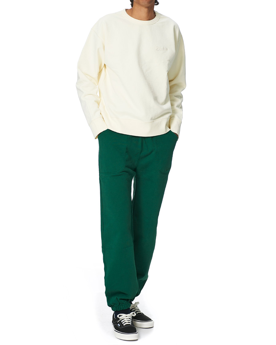 Hombres | Pantalones | Drake's | Cotton Jogging Bottoms Green