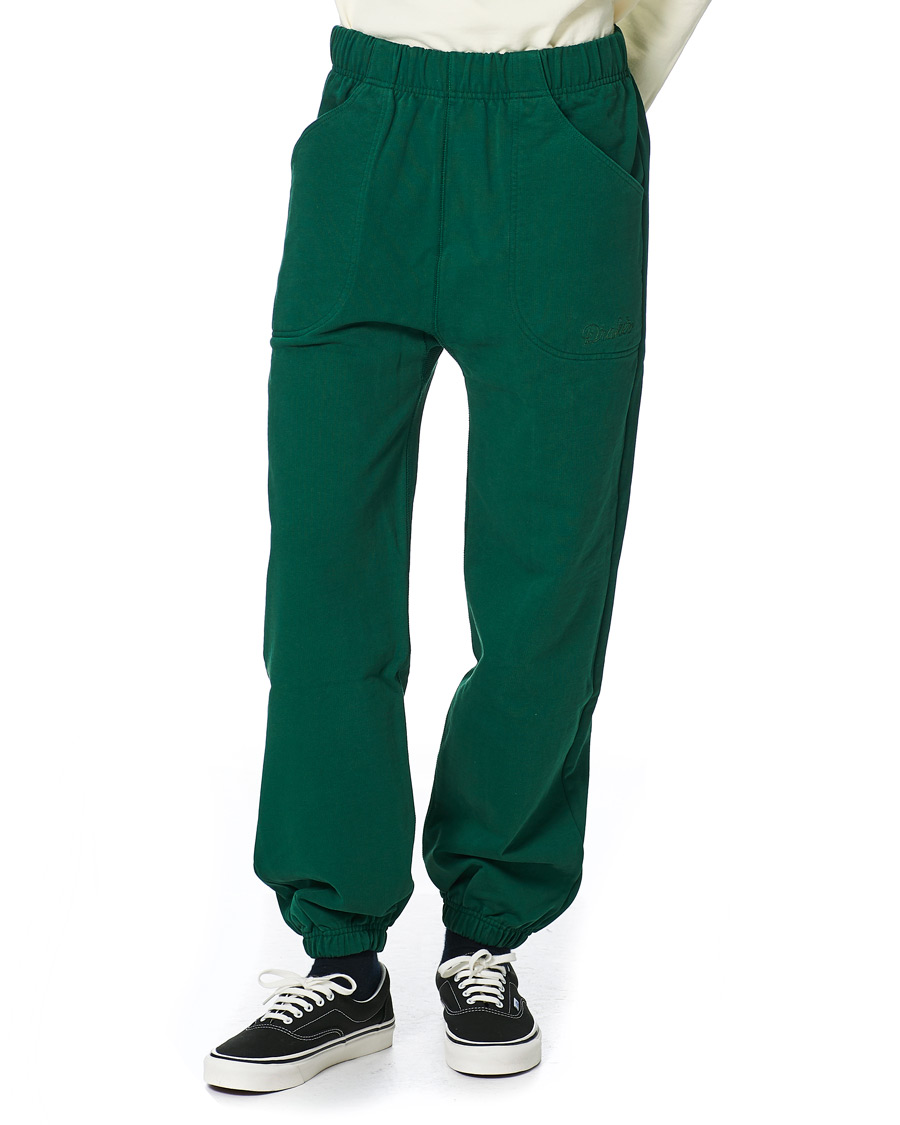 Hombres | Pantalones | Drake's | Cotton Jogging Bottoms Green