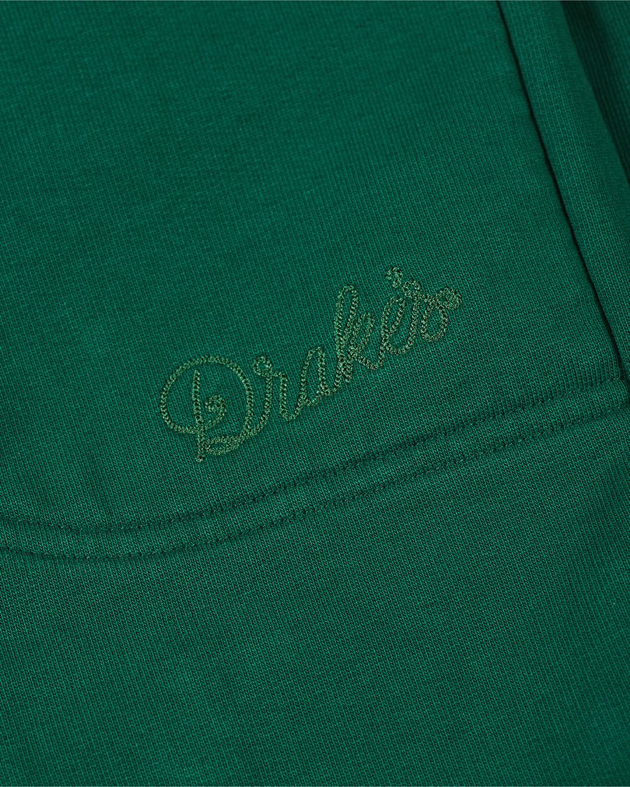 Hombres | Pantalones | Drake's | Cotton Jogging Bottoms Green
