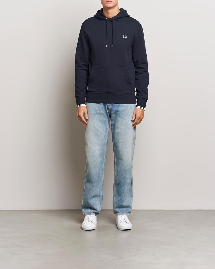 Hombres | Jerséis y prendas de punto | Fred Perry | Tipped Hoodie Navy