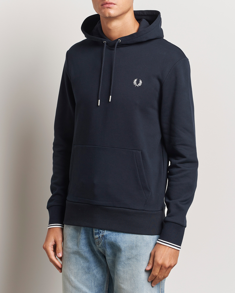 Hombres | Jerséis y prendas de punto | Fred Perry | Tipped Hoodie Navy
