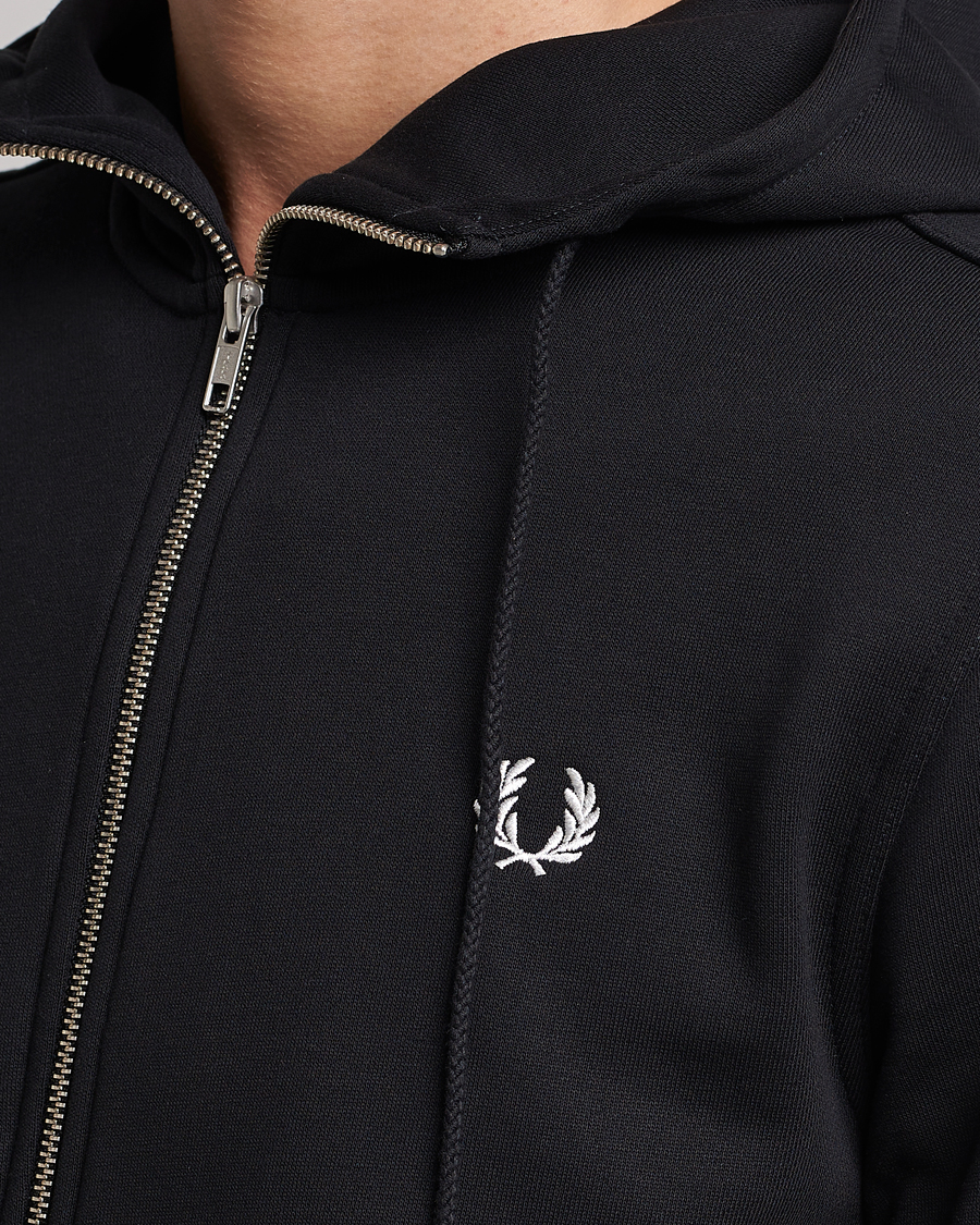 Hombres | Jerséis y prendas de punto | Fred Perry | Full Zip Hooded Sweatshirt Black