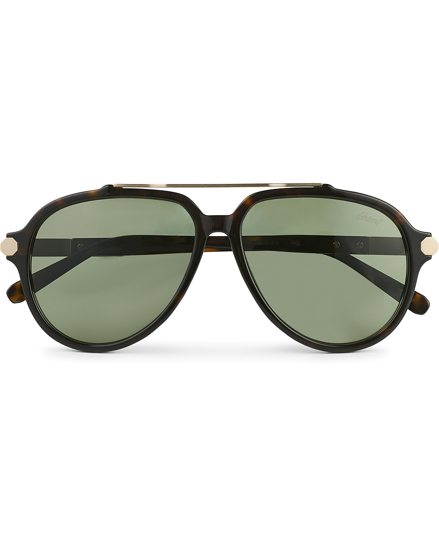 Hombres | Brioni BR0096S Sunglasses Havana Green | Brioni | BR0096S Sunglasses Havana Green