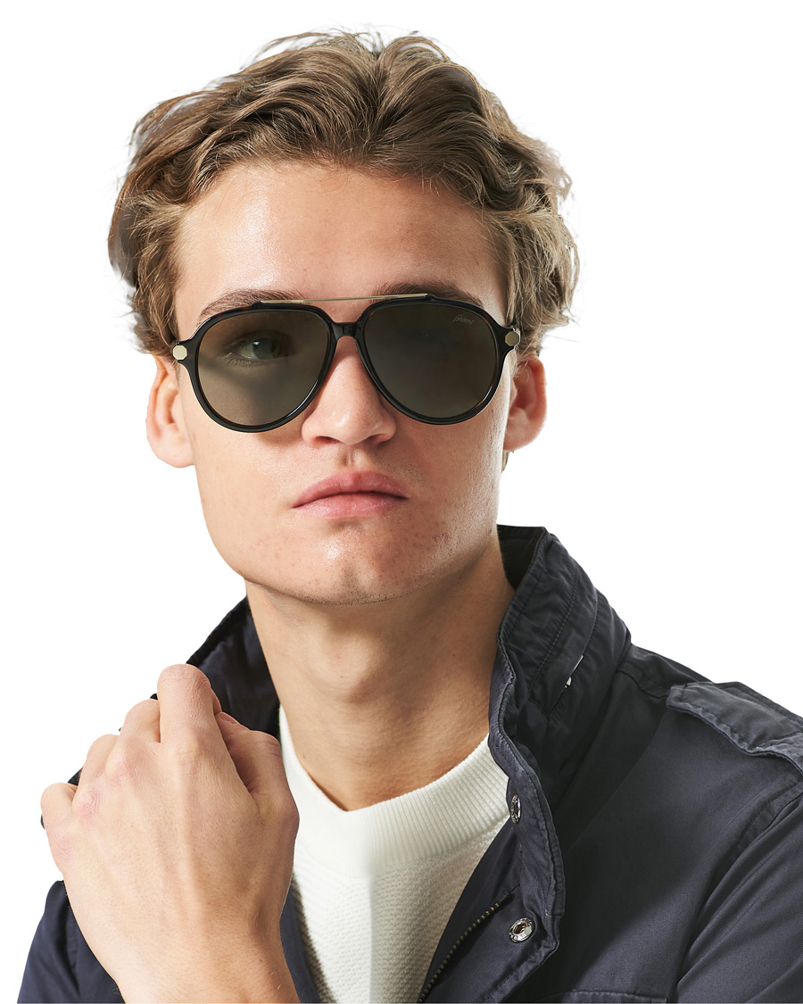 Hombres | Brioni BR0096S Sunglasses Havana Green | Brioni | BR0096S Sunglasses Havana Green